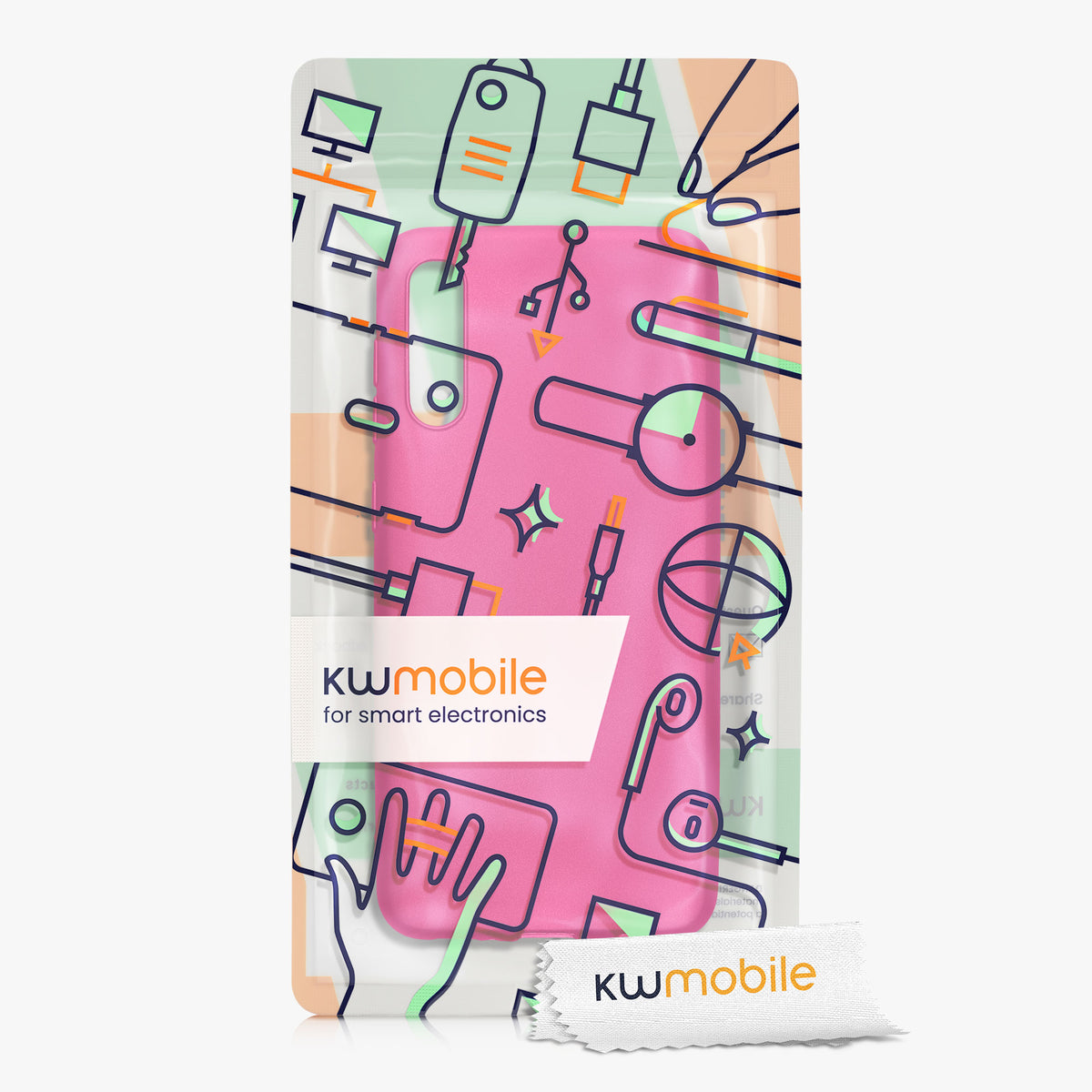 kwmobile Handyhülle für Samsung Galaxy A50 Hülle - Silikon Case metallisch schimmernd - Schutzhülle Cover