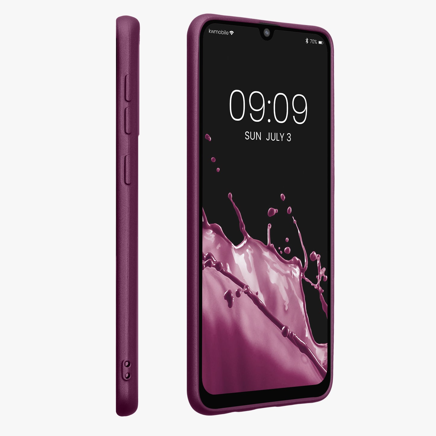kwmobile Handyhülle für Samsung Galaxy A50 Hülle - Silikon Case metallisch schimmernd - Schutzhülle Cover