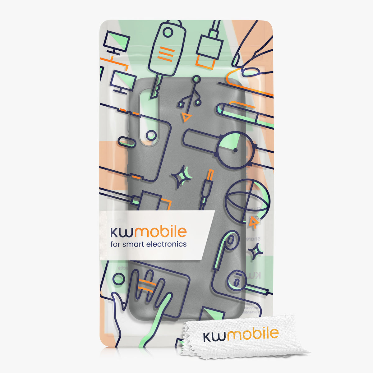 kwmobile Handyhülle für Samsung Galaxy A50 Hülle - Silikon Case metallisch schimmernd - Schutzhülle Cover