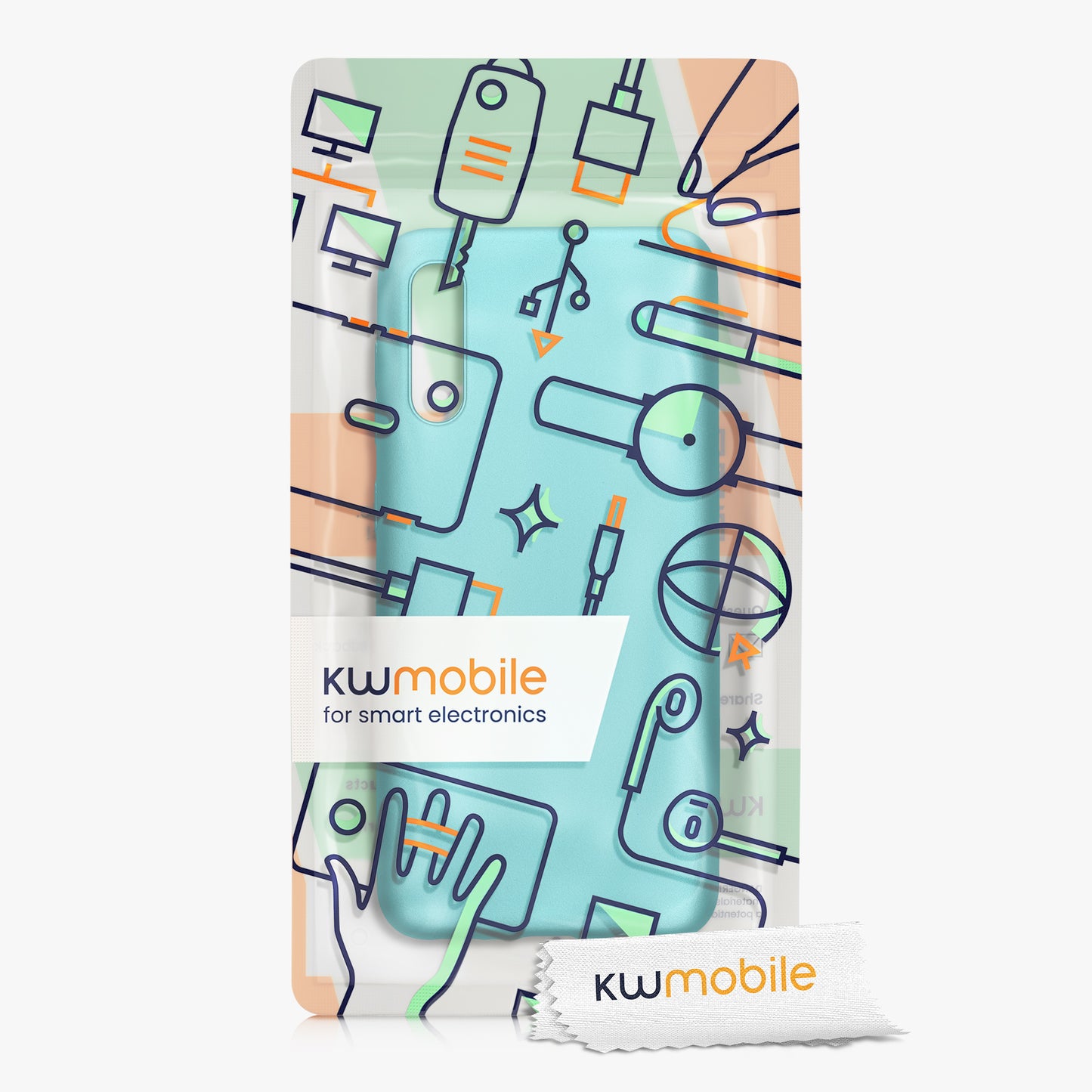 kwmobile Handyhülle für Samsung Galaxy A50 Hülle - Silikon Case metallisch schimmernd - Schutzhülle Cover