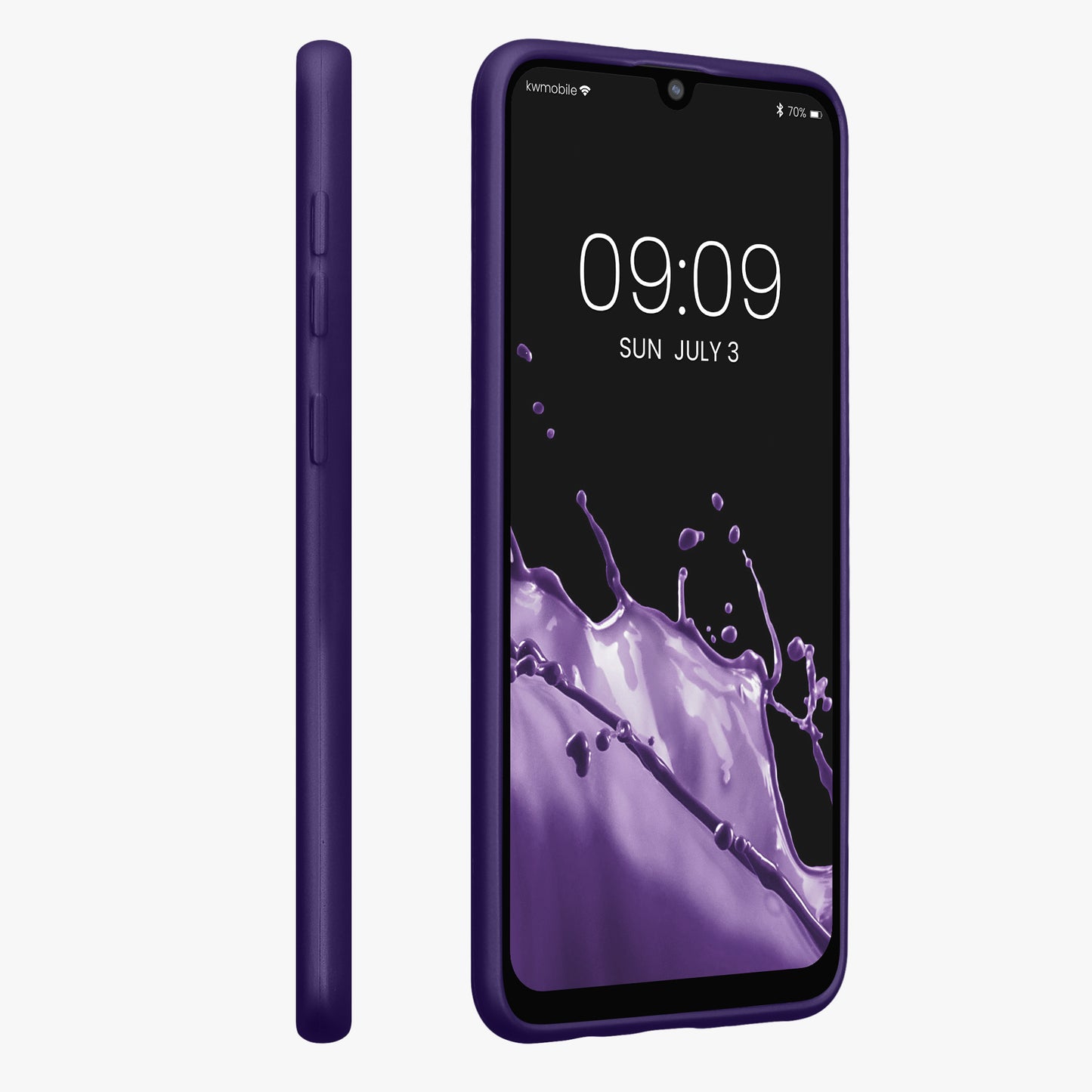 kwmobile Handyhülle für Samsung Galaxy A50 Hülle - Silikon Case metallisch schimmernd - Schutzhülle Cover