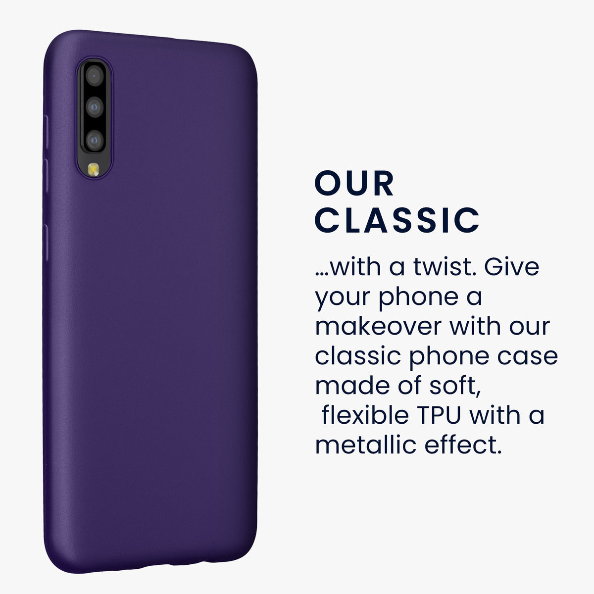 kwmobile Handyhülle für Samsung Galaxy A50 Hülle - Silikon Case metallisch schimmernd - Schutzhülle Cover