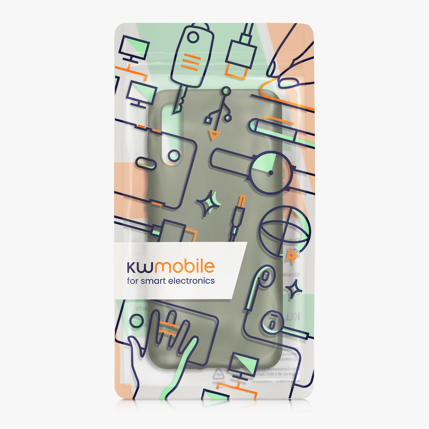 kwmobile Handyhülle für Samsung Galaxy A50 Hülle - Silikon Case metallisch schimmernd - Schutzhülle Cover