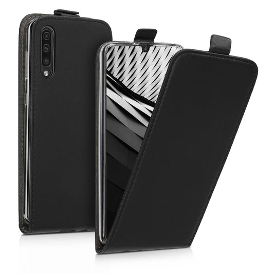 kwmobile Schutzhülle kompatibel mit Samsung Galaxy A50 - Hülle Handy - Flip Case Handyhülle Schwarz Schwarz  