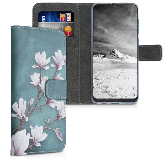 kwmobile Wallet Case kompatibel mit Samsung Galaxy A50 Hülle - Cover mit Ständer und Kartenfächern