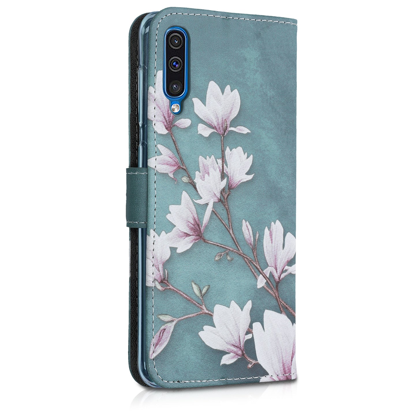 kwmobile Wallet Case kompatibel mit Samsung Galaxy A50 Hülle - Cover mit Ständer und Kartenfächern