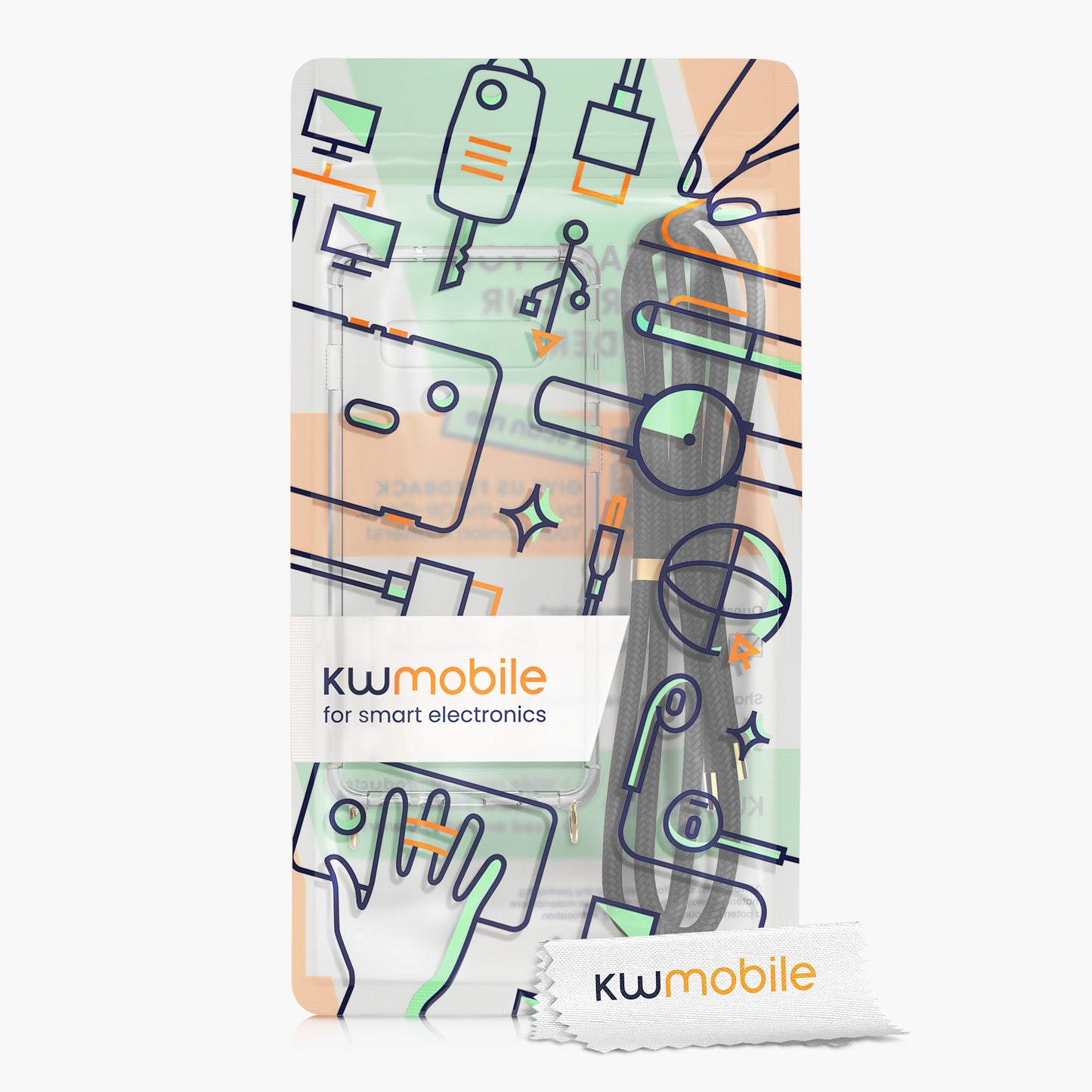kwmobile Necklace Case kompatibel mit Samsung Galaxy S10 Hülle Silikon Cover mit Handykette Band Handyhülle