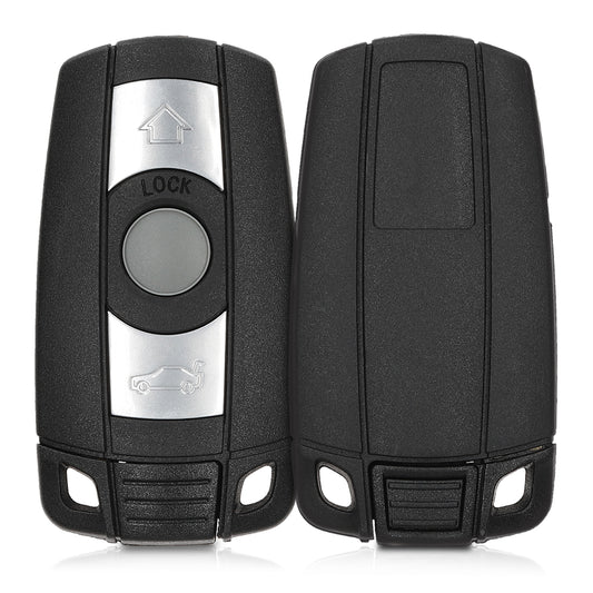 kwmobile Autoschlüssel Gehäuse kompatibel mit BMW 3-Tasten Autoschlüssel (nur Keyless Go) - ohne Transponder Batterien Elektronik - Auto Schlüsselgehäuse