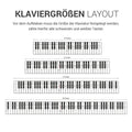 kwmobile Klavier Keyboard Noten Aufkleber - für 49 61 76 88 Tasten Instrumente - Vinyl Piano Sticker für weiße