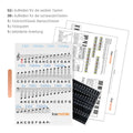 kwmobile Klavier Keyboard Noten Aufkleber - für 49 61 76 88 Tasten Instrumente - Vinyl Piano Sticker für weiße