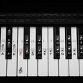 kwmobile Klavier Keyboard Noten Aufkleber - für 49 61 76 88 Tasten Instrumente - Vinyl Piano Sticker für weiße