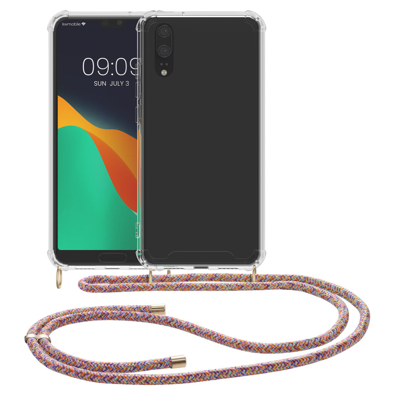 kwmobile Necklace Case kompatibel mit Huawei P20 Hülle Silikon Cover mit Handykette Band Handyhülle