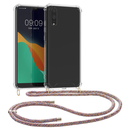 kwmobile Necklace Case kompatibel mit Huawei P20 Hülle Silikon Cover mit Handykette Band Handyhülle