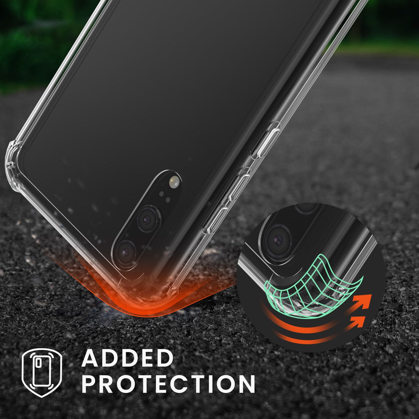 kwmobile Necklace Case kompatibel mit Huawei P20 Hülle Silikon Cover mit Handykette Band Handyhülle