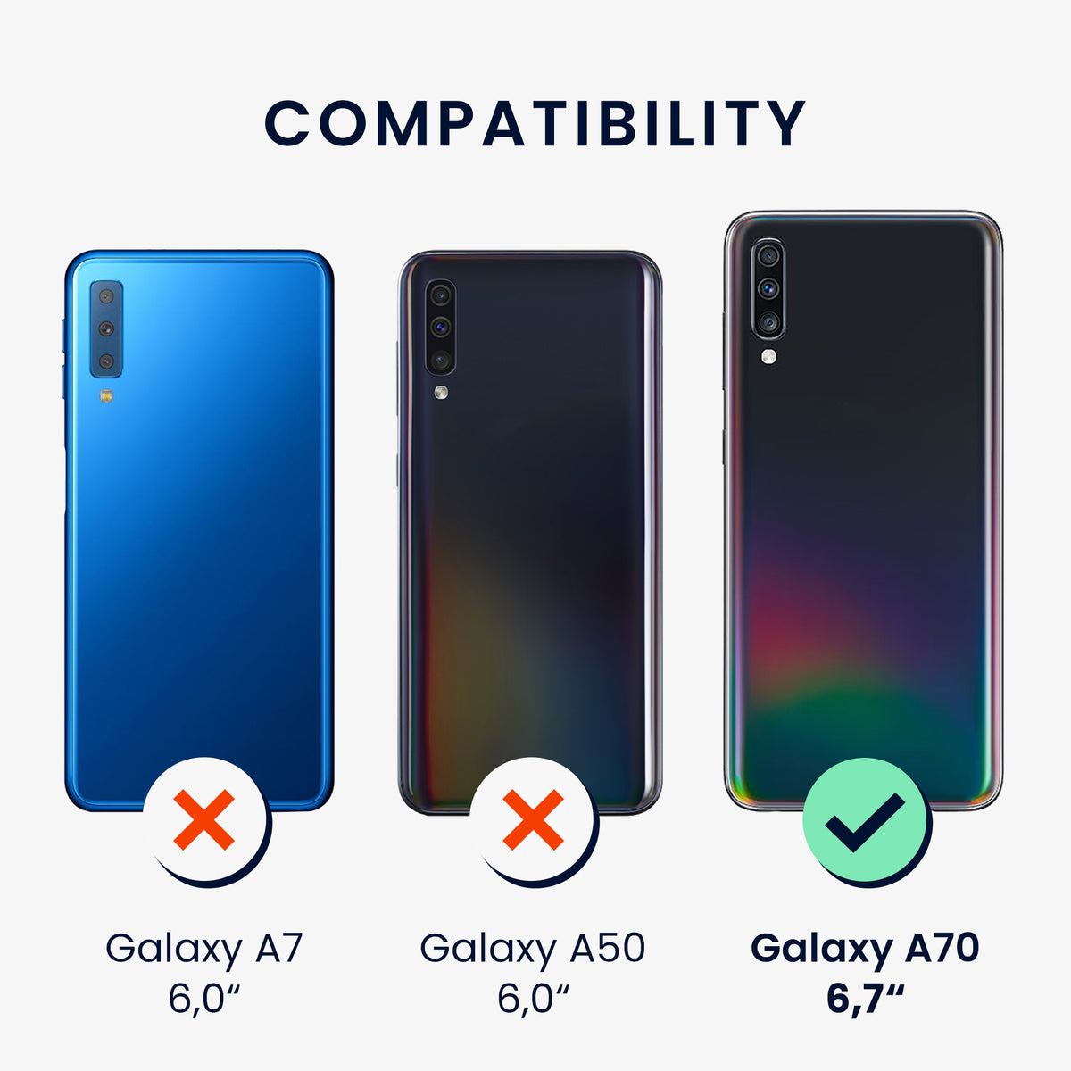 kwmobile Handyhülle für Samsung Galaxy A70 - Schutzhülle Cover
