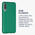 kwmobile Handyhülle für Samsung Galaxy A70 Hülle - Silikon Case metallisch schimmernd - Schutzhülle Cover