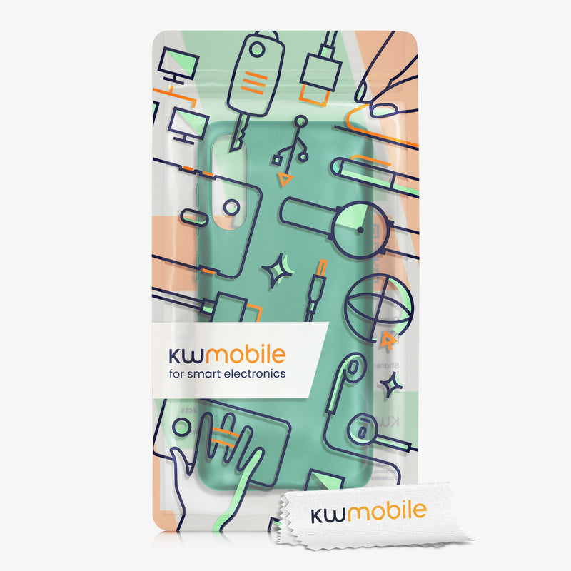 kwmobile Handyhülle für Samsung Galaxy A70 Hülle - Silikon Case metallisch schimmernd - Schutzhülle Cover