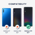 kwmobile Handyhülle für Samsung Galaxy A70 Hülle - Silikon Case metallisch schimmernd - Schutzhülle Cover