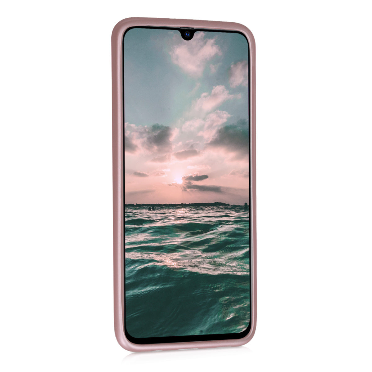 kwmobile Handyhülle für Samsung Galaxy A70 Hülle - Silikon Case metallisch schimmernd - Schutzhülle Cover