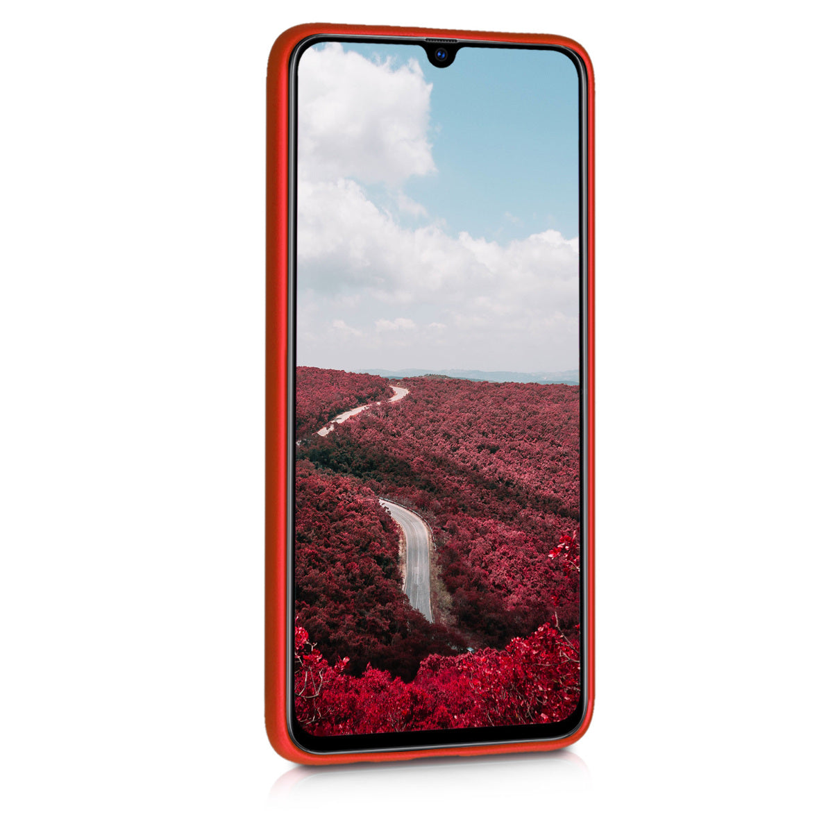kwmobile Handyhülle für Samsung Galaxy A70 Hülle - Silikon Case metallisch schimmernd - Schutzhülle Cover