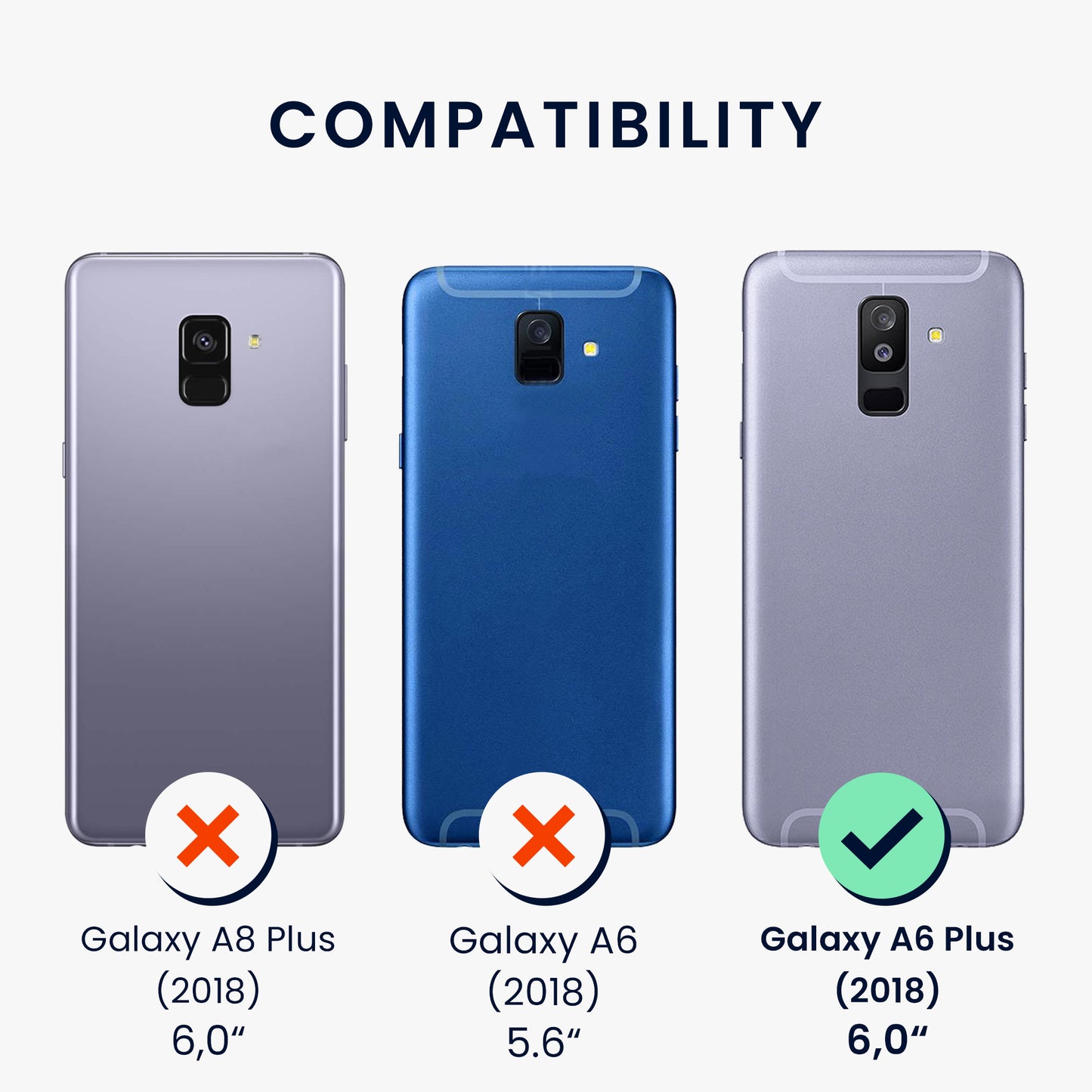 kwmobile Necklace Case kompatibel mit Samsung Galaxy A6+/A6 Plus (2018) Hülle