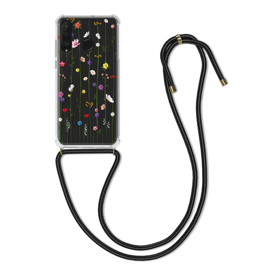 kwmobile Necklace Case kompatibel mit Huawei P30 Lite Hülle - Silikon Cover mit Handykette
