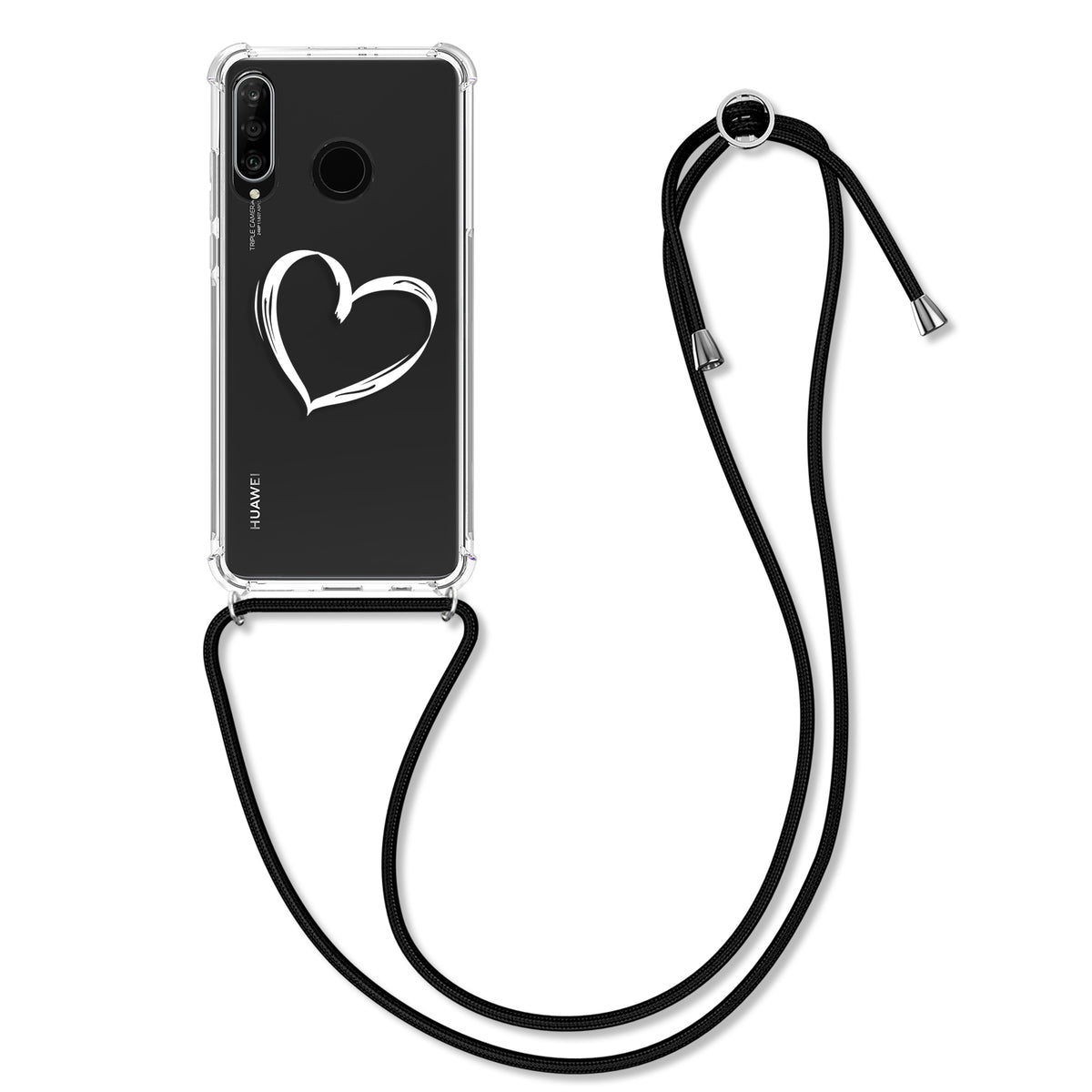 Huawei P30 Lite Silikon Handykette Wilde Blumen
