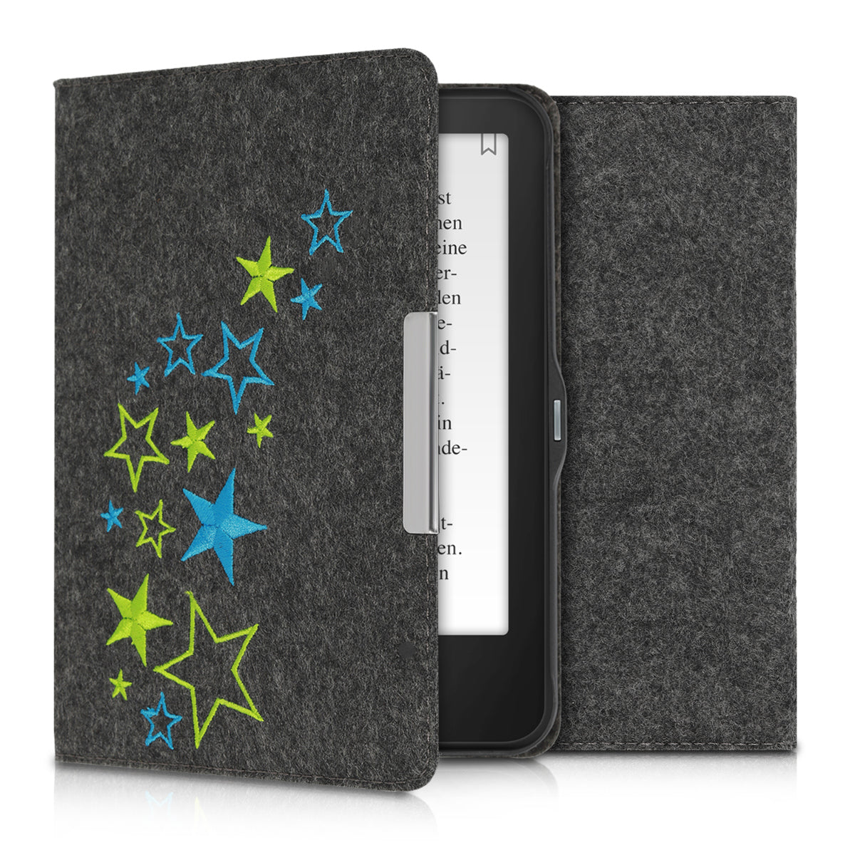 Tolino Vision 1 / 2 / 3 / 4 HD eReader Hülle Sterne Blau Grün
