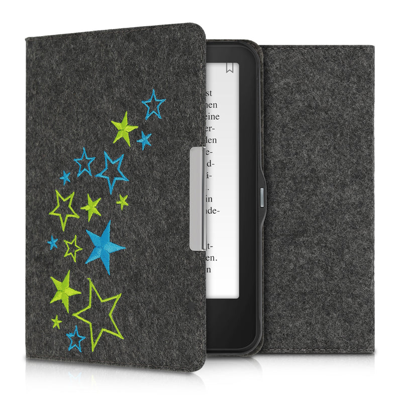 Tolino Vision 1 / 2 / 3 / 4 HD eReader Hülle Sterne Blau Grün