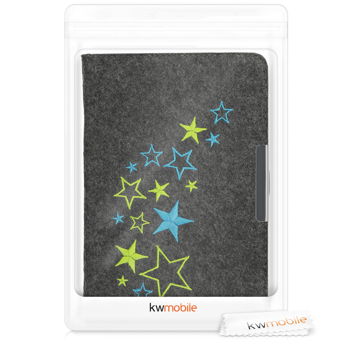 Tolino Vision 1 / 2 / 3 / 4 HD eReader Hülle Sterne Blau Grün