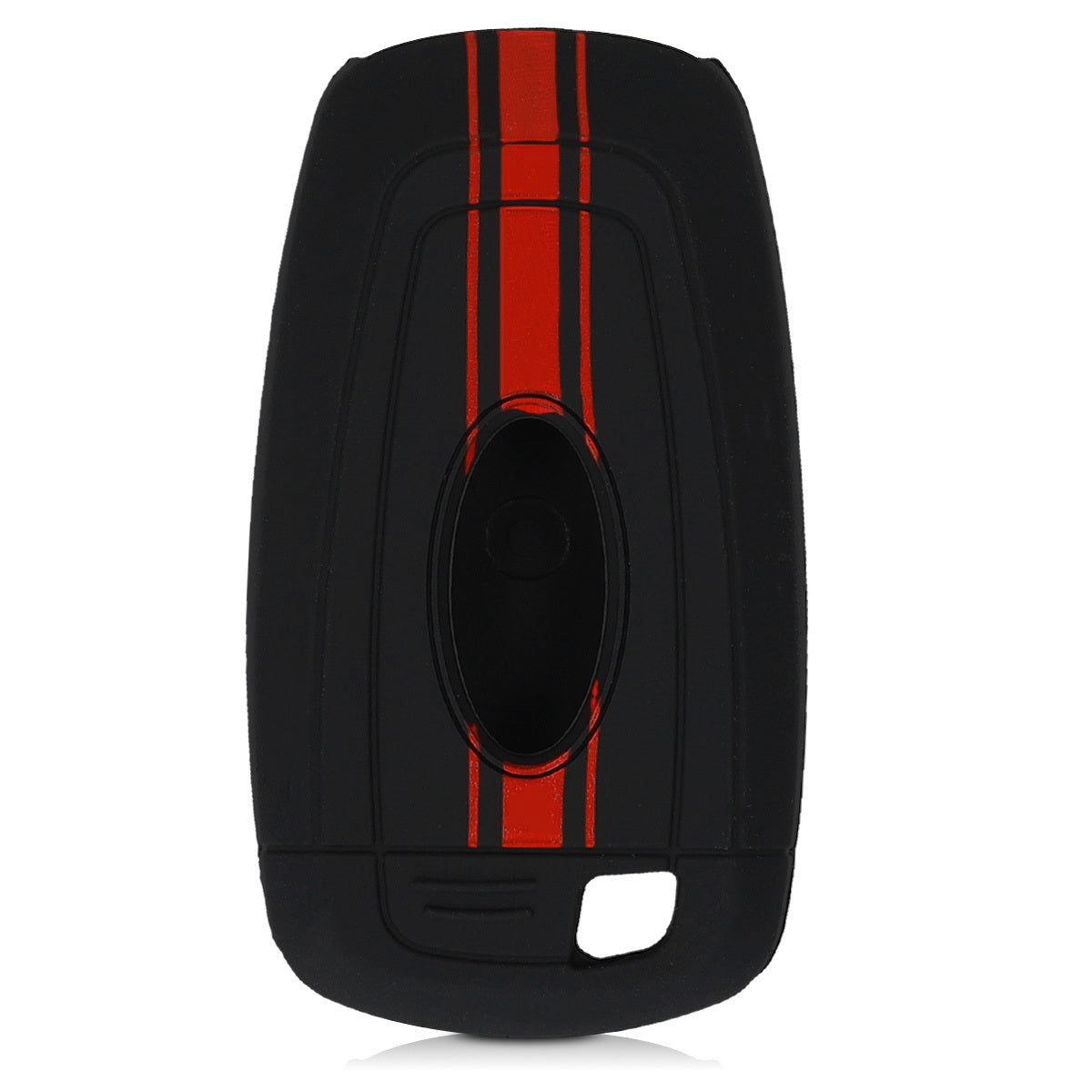 Ford 2-Tasten Autoschlüssel Keyless Go Silikon Schlüsselhülle Rallyestreifen Rot