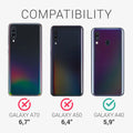kwmobile Handyhülle für Samsung Galaxy A40 Hülle - Silikon Case metallisch schimmernd - Schutzhülle Cover