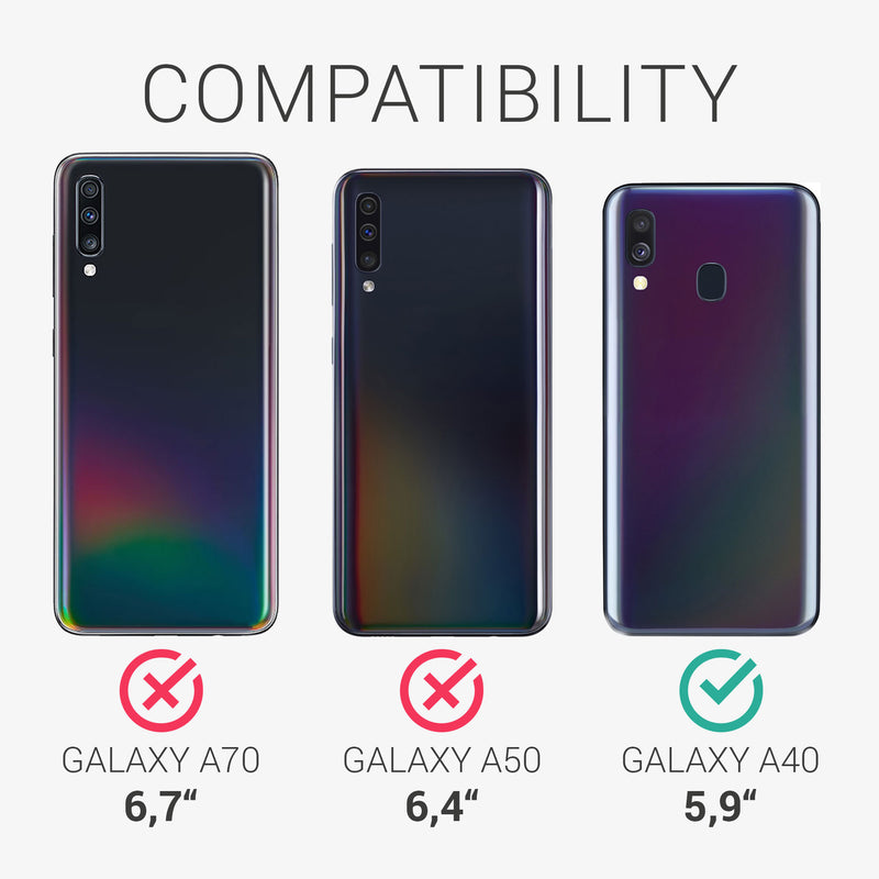 kwmobile Handyhülle für Samsung Galaxy A40 Hülle - Silikon Case metallisch schimmernd - Schutzhülle Cover
