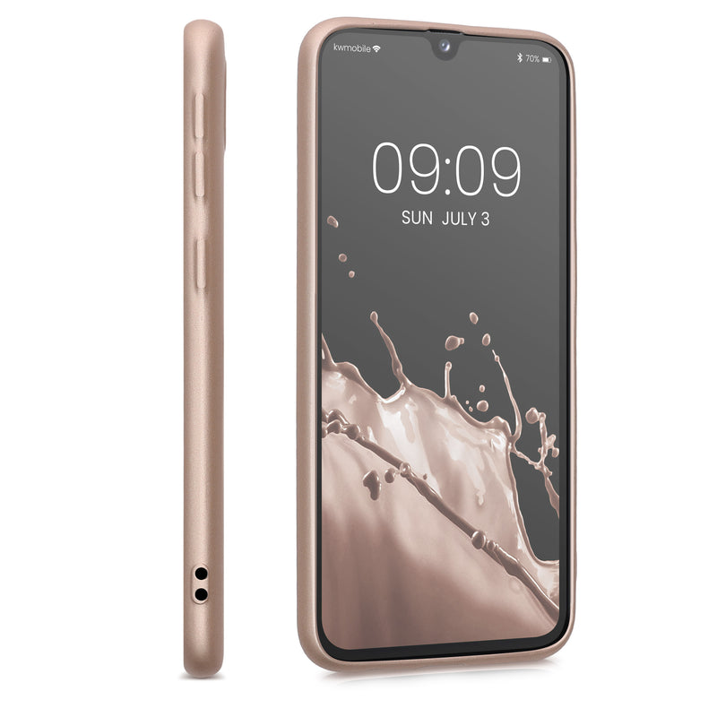 kwmobile Handyhülle für Samsung Galaxy A40 Hülle - Silikon Case metallisch schimmernd - Schutzhülle Cover