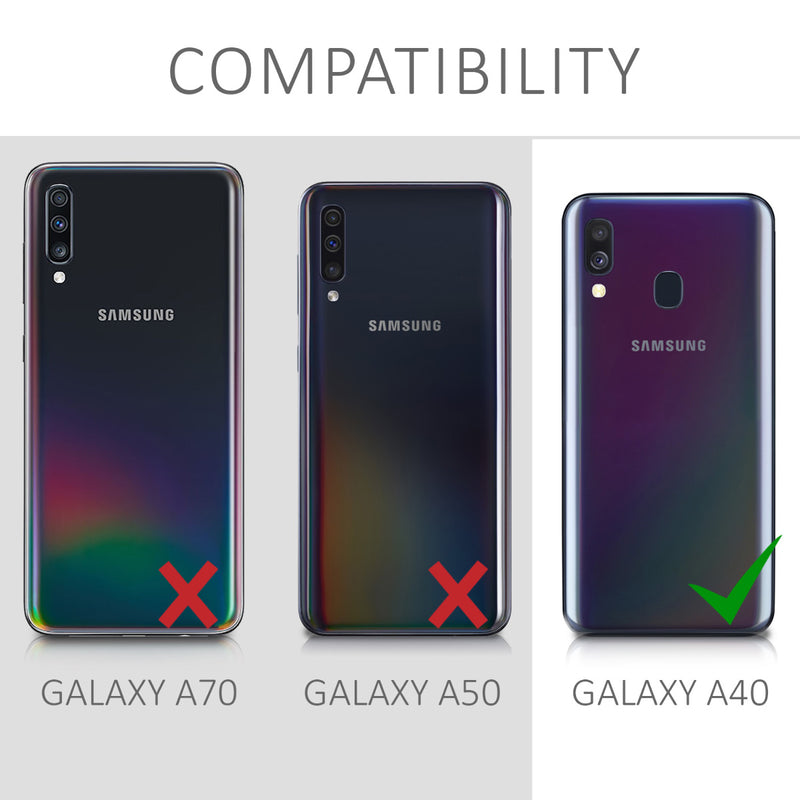 kwmobile Handyhülle für Samsung Galaxy A40 Hülle - Silikon Case metallisch schimmernd - Schutzhülle Cover