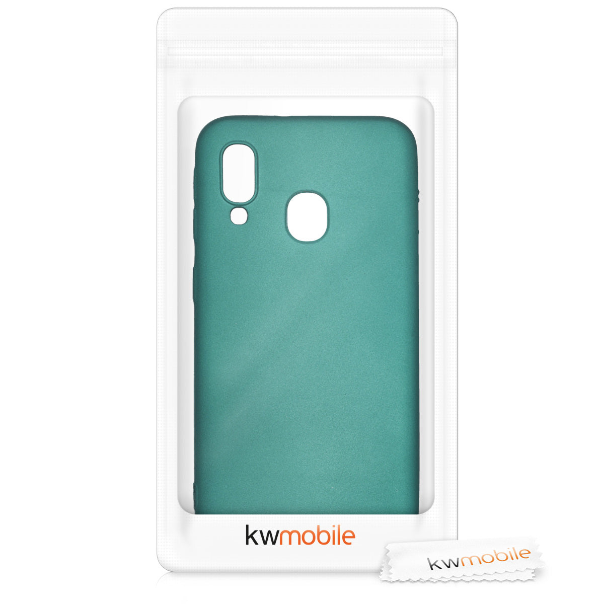 kwmobile Handyhülle für Samsung Galaxy A40 Hülle - Silikon Case metallisch schimmernd - Schutzhülle Cover