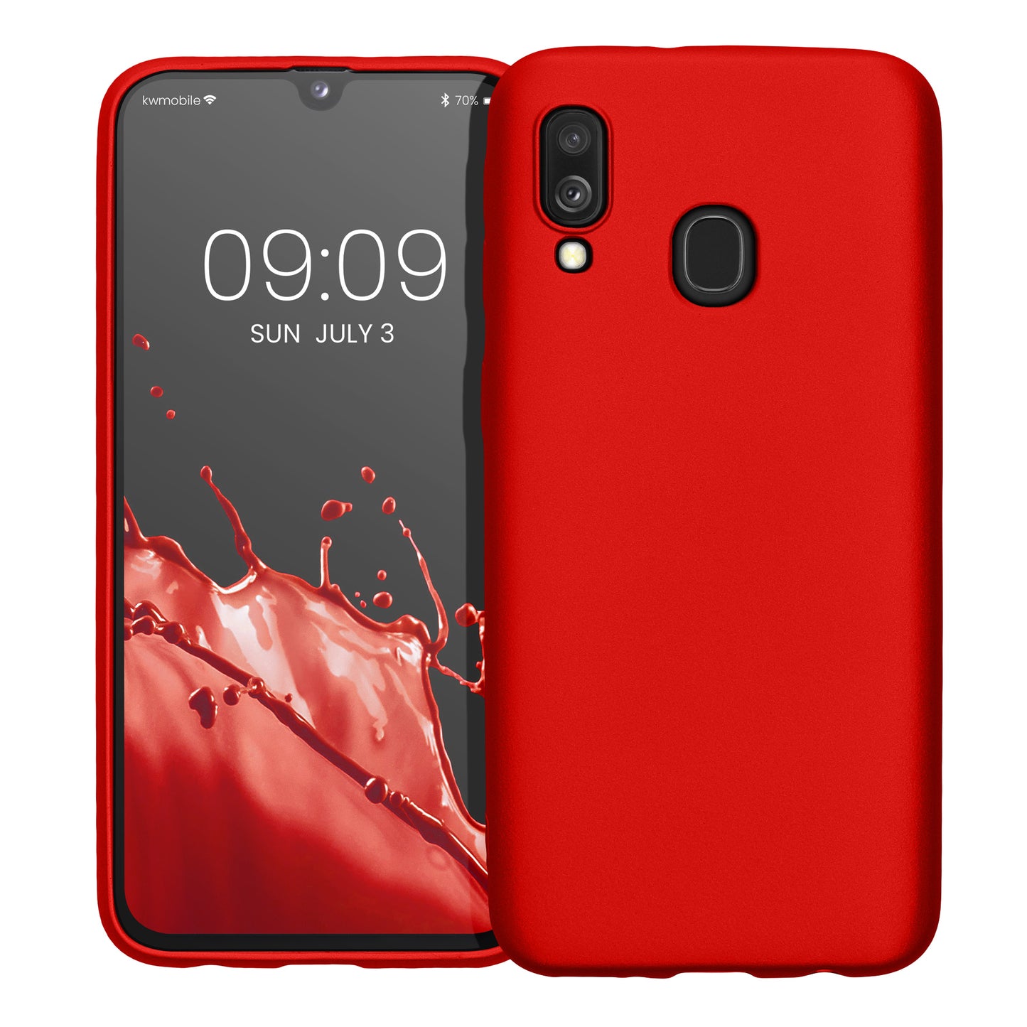 kwmobile Handyhülle für Samsung Galaxy A40 Hülle - Silikon Case metallisch schimmernd - Schutzhülle Cover