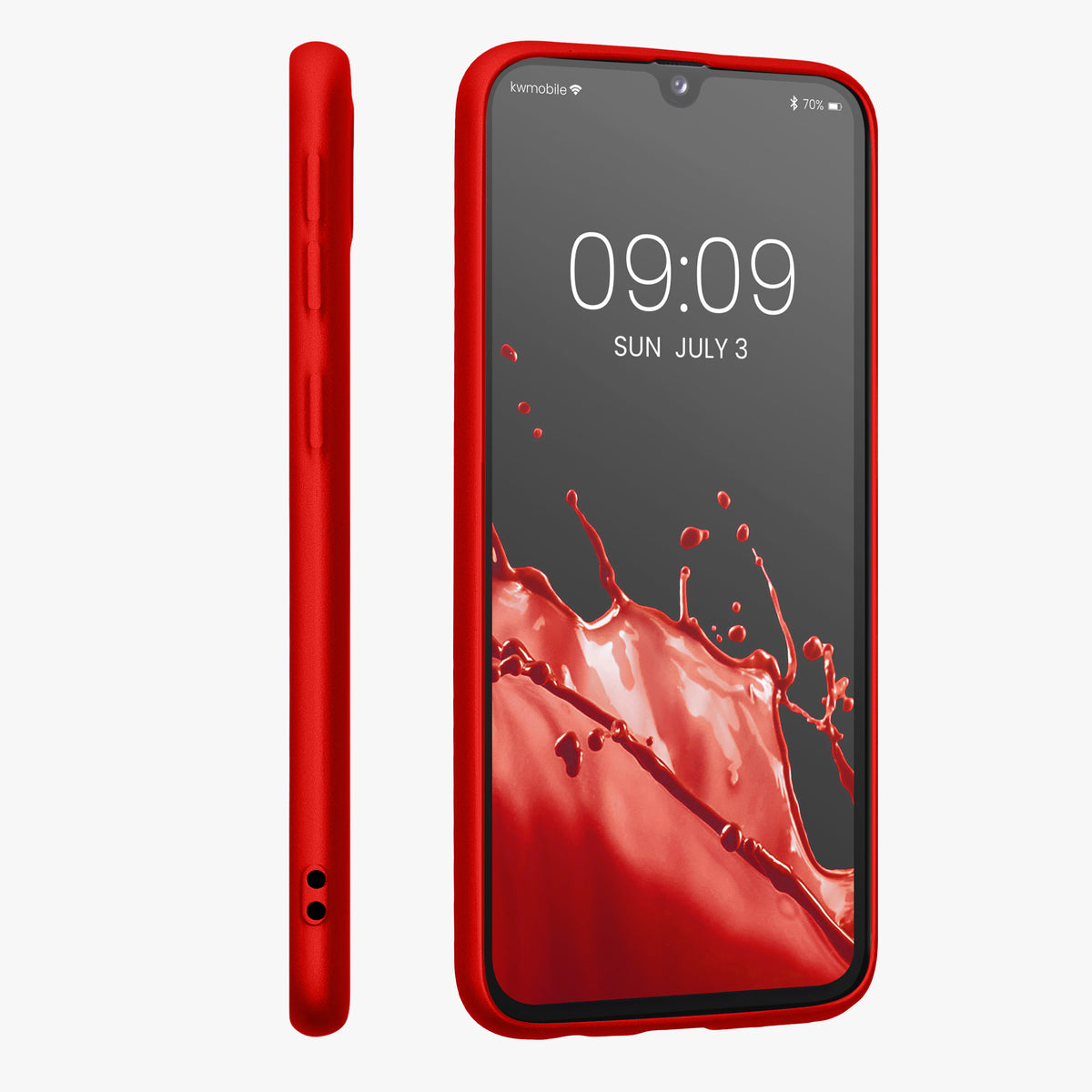 kwmobile Handyhülle für Samsung Galaxy A40 Hülle - Silikon Case metallisch schimmernd - Schutzhülle Cover