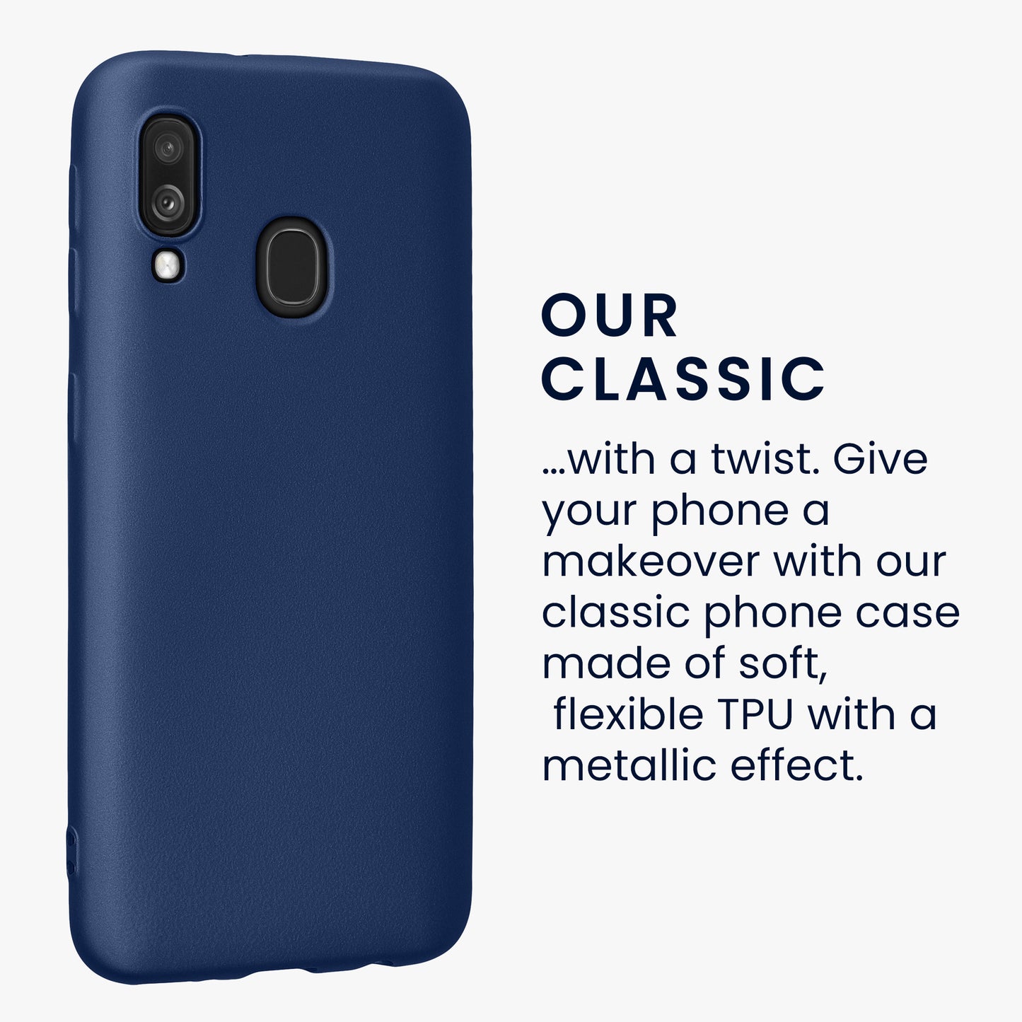 kwmobile Handyhülle für Samsung Galaxy A40 Hülle - Silikon Case metallisch schimmernd - Schutzhülle Cover