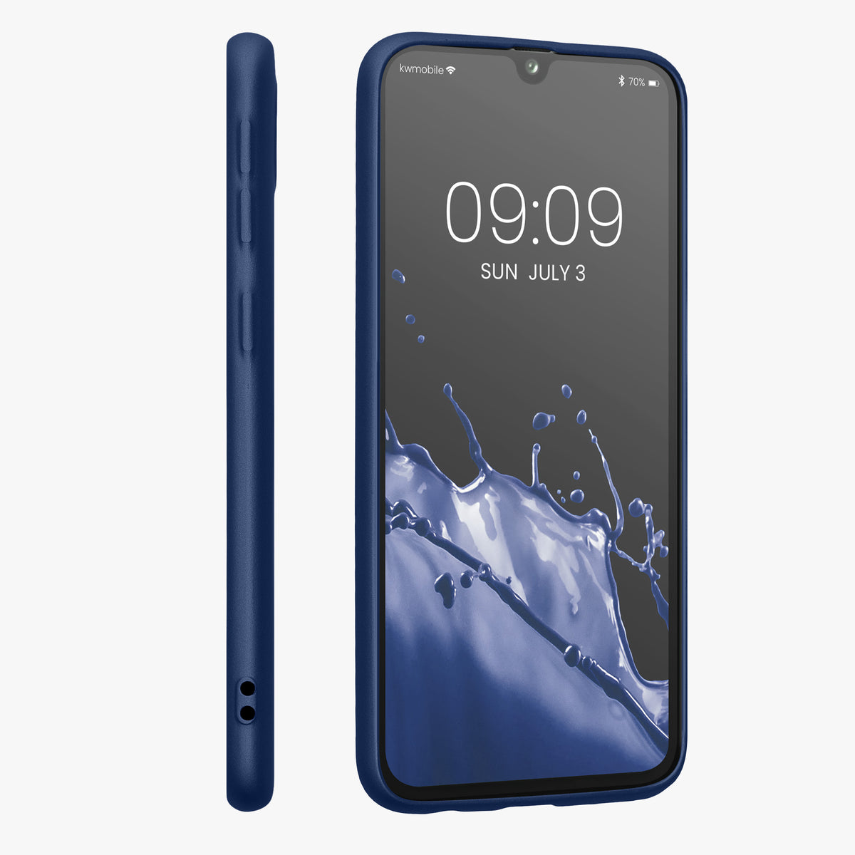 kwmobile Handyhülle für Samsung Galaxy A40 Hülle - Silikon Case metallisch schimmernd - Schutzhülle Cover