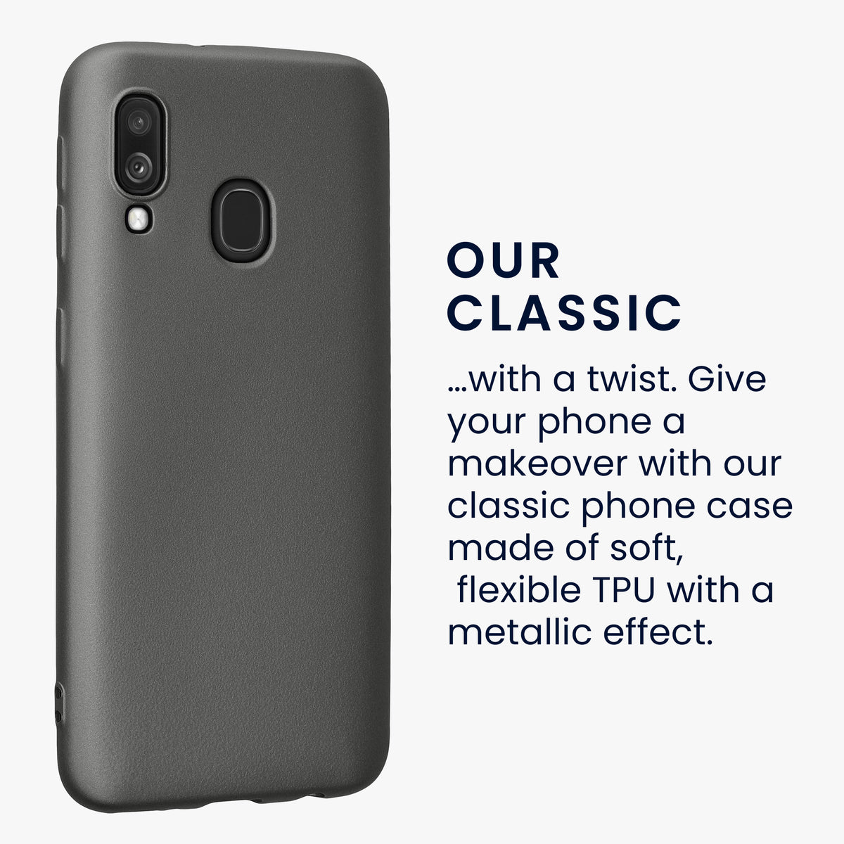 kwmobile Handyhülle für Samsung Galaxy A40 Hülle - Silikon Case metallisch schimmernd - Schutzhülle Cover
