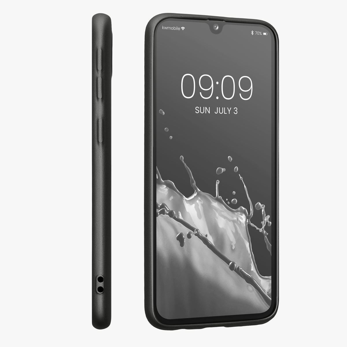 kwmobile Handyhülle für Samsung Galaxy A40 Hülle - Silikon Case metallisch schimmernd - Schutzhülle Cover