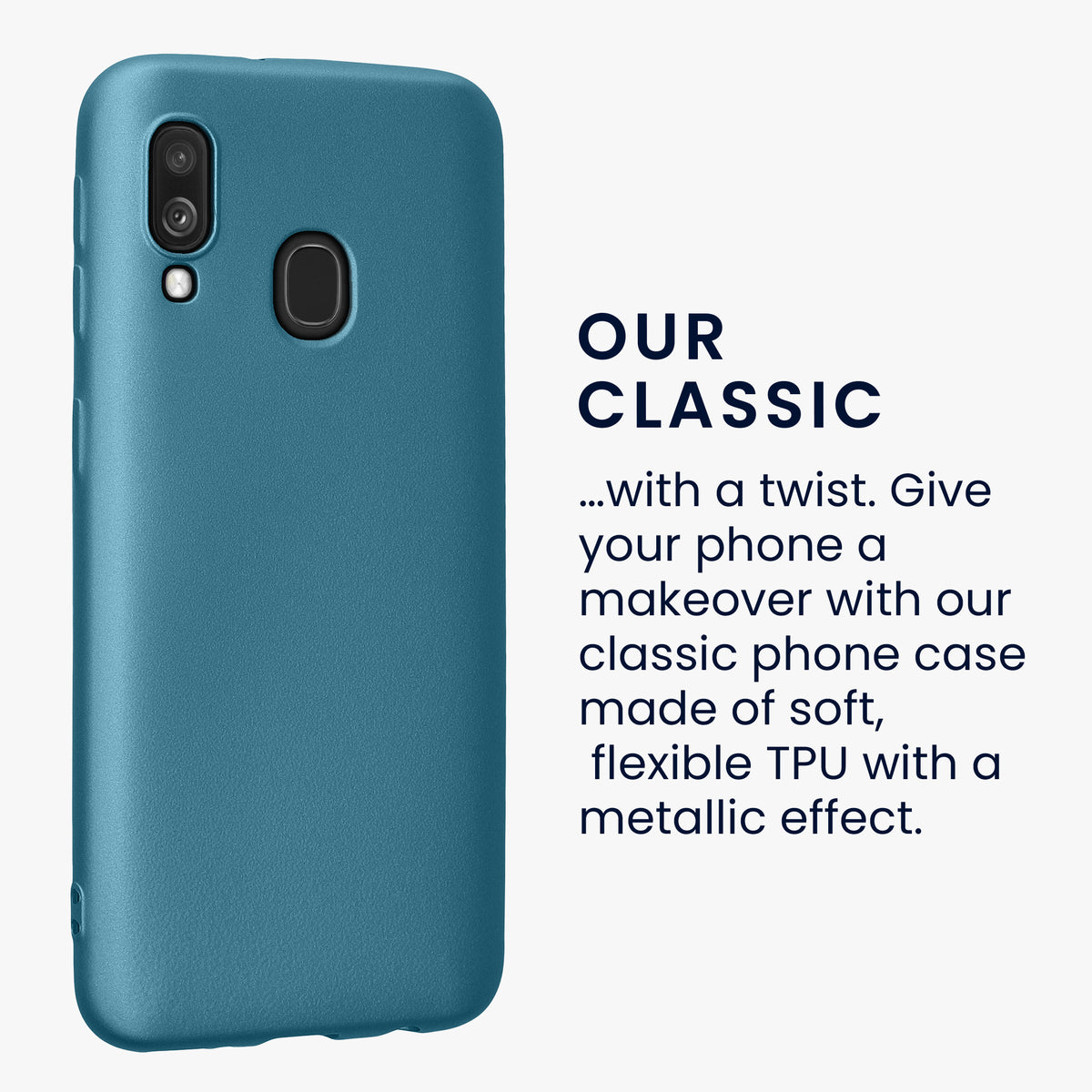 kwmobile Handyhülle für Samsung Galaxy A40 Hülle - Silikon Case metallisch schimmernd - Schutzhülle Cover