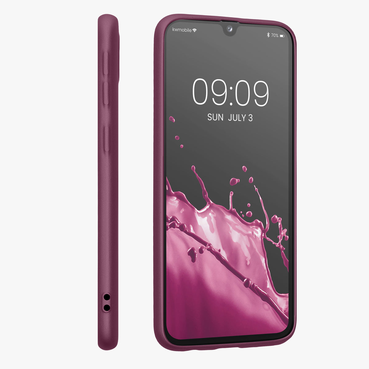 kwmobile Handyhülle für Samsung Galaxy A40 Hülle - Silikon Case metallisch schimmernd - Schutzhülle Cover