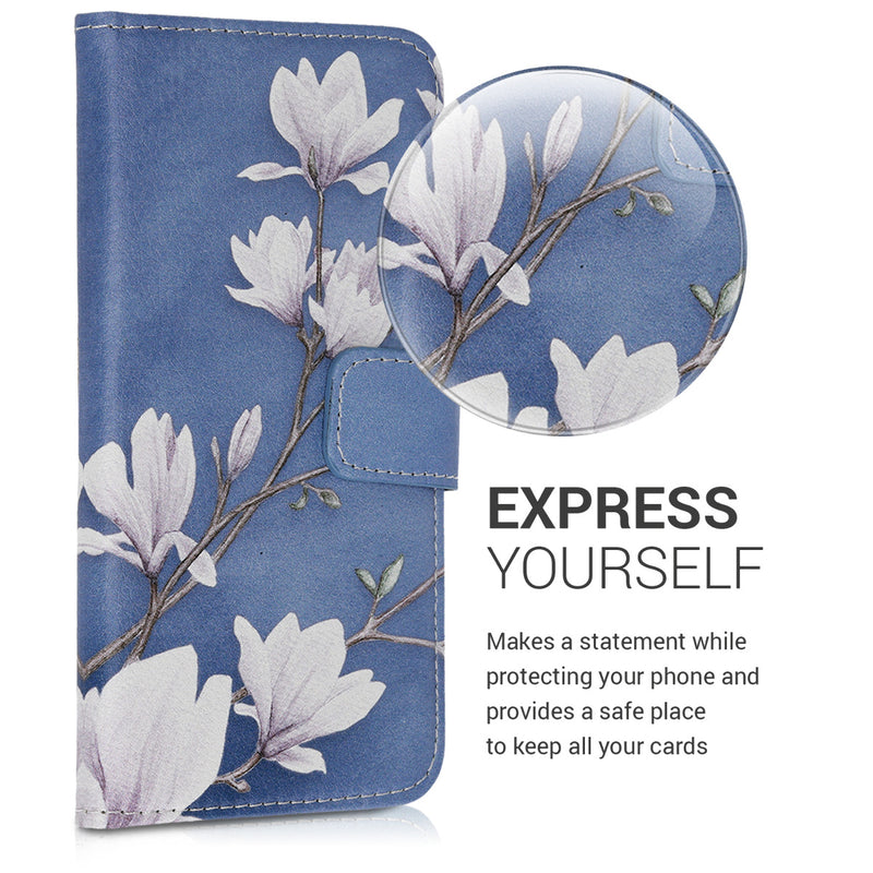 kwmobile Wallet Case kompatibel mit Samsung Galaxy A40 Hülle - Cover mit Ständer und Kartenfächern