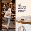 kwmobile Taschenhalter für Tisch - 2x Handtaschenhalter für Tisch - Taschenhaken faltbar - Taschen Aufhänger - Taschen Halter Haken - Tischhaken Set