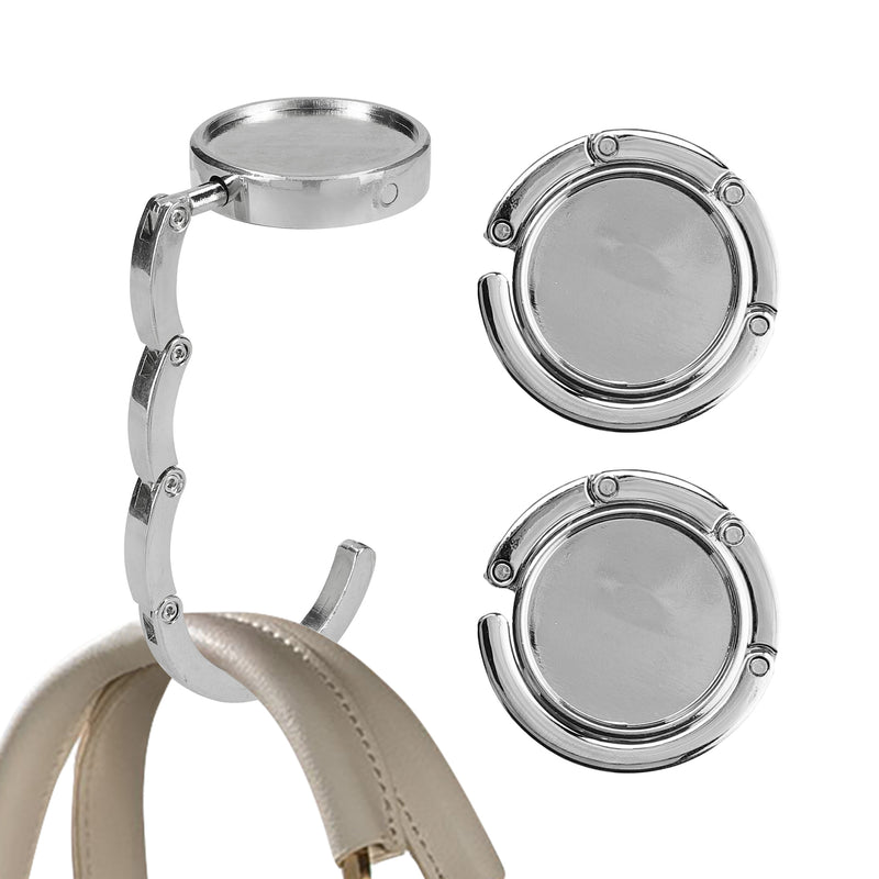 kwmobile Taschenhalter für Tisch - 2x Handtaschenhalter für Tisch - Taschenhaken faltbar - Taschen Aufhänger - Taschen Halter Haken - Tischhaken Set