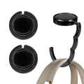 kwmobile Taschenhalter für Tisch - 2x Handtaschenhalter für Tisch - Taschenhaken faltbar - Taschen Aufhänger - Taschen Halter Haken - Tischhaken Set Schwarz Schwarz  [dsg03]