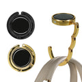 kwmobile Taschenhalter für Tisch - 2x Handtaschenhalter für Tisch - Taschenhaken faltbar - Taschen Aufhänger - Taschen Halter Haken - Tischhaken Set Schwarz Gold Schwarz  [dsg06]
