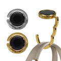kwmobile Taschenhalter für Tisch - 2x Handtaschenhalter für Tisch - Taschenhaken faltbar - Taschen Aufhänger - Taschen Halter Haken - Tischhaken Set Silber Gold Silber  [dsg07]